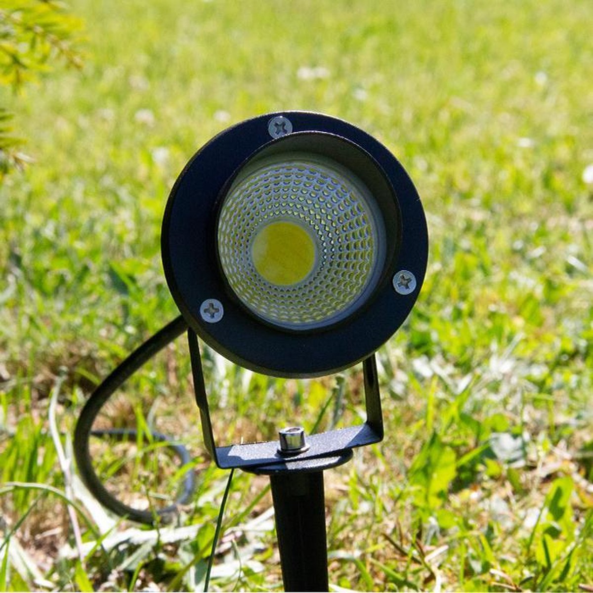 Projecteur LED jardin avec piquet IP65 spot exterieur jardin 7W 2700K
