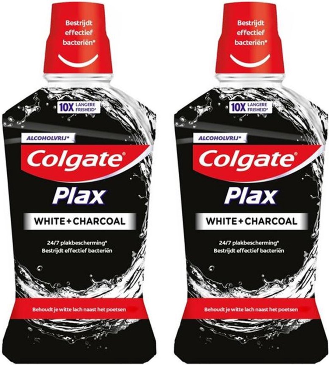 Colgate Plax White + Charcoal Whitening Mondwater Multi Pack - 2 x 500 ml |  bol.com