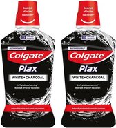 Colgate Plax White + Charcoal Whitening Mondwater Multi Pack - 2 x 500 ml
