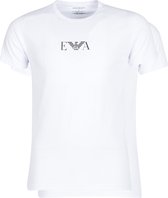 Emporio Armani - Heren - Basis 2-pack Ronde Hals T-shirts  - Wit - L