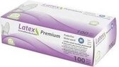 Latex witte soft grip medische handschoen 100 st (IN DE MAAT: M = 7/8)