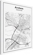 Stadskaart Arnhem - Canvas 50x70