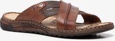 TwoDay leren heren slippers - Bruin - Maat 42