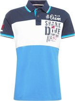 Camp David ® poloshirt met kleurblokkering "Shark Diving"