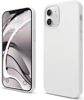 Solid hoesje Soft Touch Liquid Silicone Flexible TPU Cover - Geschikt voor: iPhone 11 Pro Max - wit