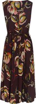 Cassis - Female - Lange jurk in viscose met bloemenprint  - Aubergine