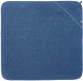 Jollein - Badcape - Blauw - 100% Badstof Katoen - Baby Handdoek Omslagdoek, Badponcho - 75x75 cm