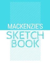 Mackenzie's Sketchbook: Personalized blue sketchbook with name