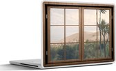Laptop sticker - 15.6 inch - Doorkijk - Duin - Boom - 36x27,5cm - Laptopstickers - Laptop skin - Cover