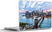 Laptop sticker - 11.6 inch - New York - Skyline - Brug - 30x21cm - Laptopstickers - Laptop skin - Cover