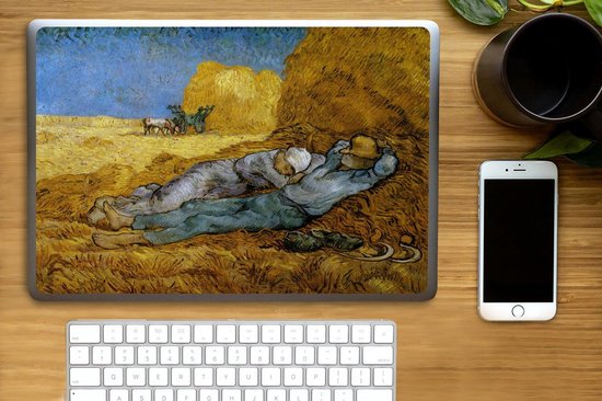 Laptop sticker - 15.6 inch - De Siesta - Vincent van Gogh - 36x27,5cm - Laptopstickers - Laptop skin - Cover