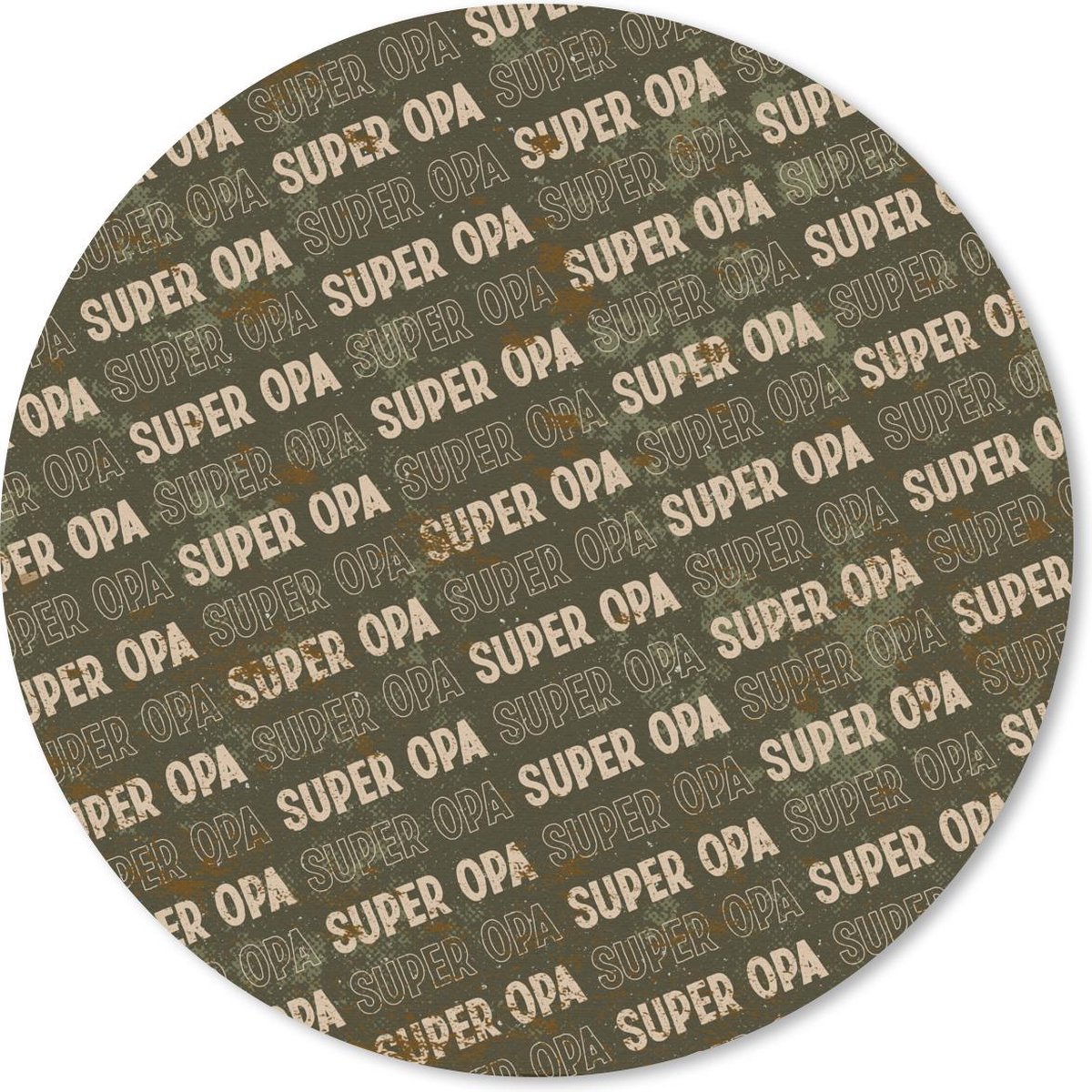 Muismat rond 20x20 cm - Mousepad Quotes - Super opa - Spreuken - Opa - Ronde muismatten