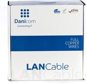 DANICOM CAT6A S/FTP 100 meter internetkabel op rol stug -  LSZH (Eca) - netwerkkabel