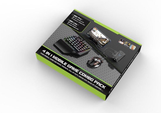 MixSE Adaptateur de Gaming mobile 4 en 1 - Combo Pack - Clavier - Souris  -... | bol.com