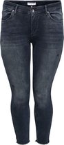 ONLY CARMAKOMA CARWILLY LIFE REG SK ANK RAW REA409 Dames Jeans - Maat 46