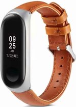 Strap-it® Xiaomi Mi band 3/4 bracelet en cuir - marron
