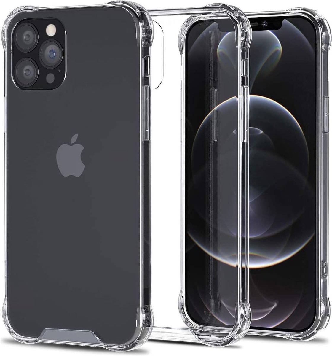 Ceezs telefoonhoesje geschikt voor Apple iPhone 12 Pro Max hoesje shockproof / schokbestendig transparant