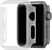 Telefoonglaasje Hoesje - Geschikt voor Apple Watch 1\ Apple Watch 2\ Apple Watch 3 - Kunststof - 38mm - Clear