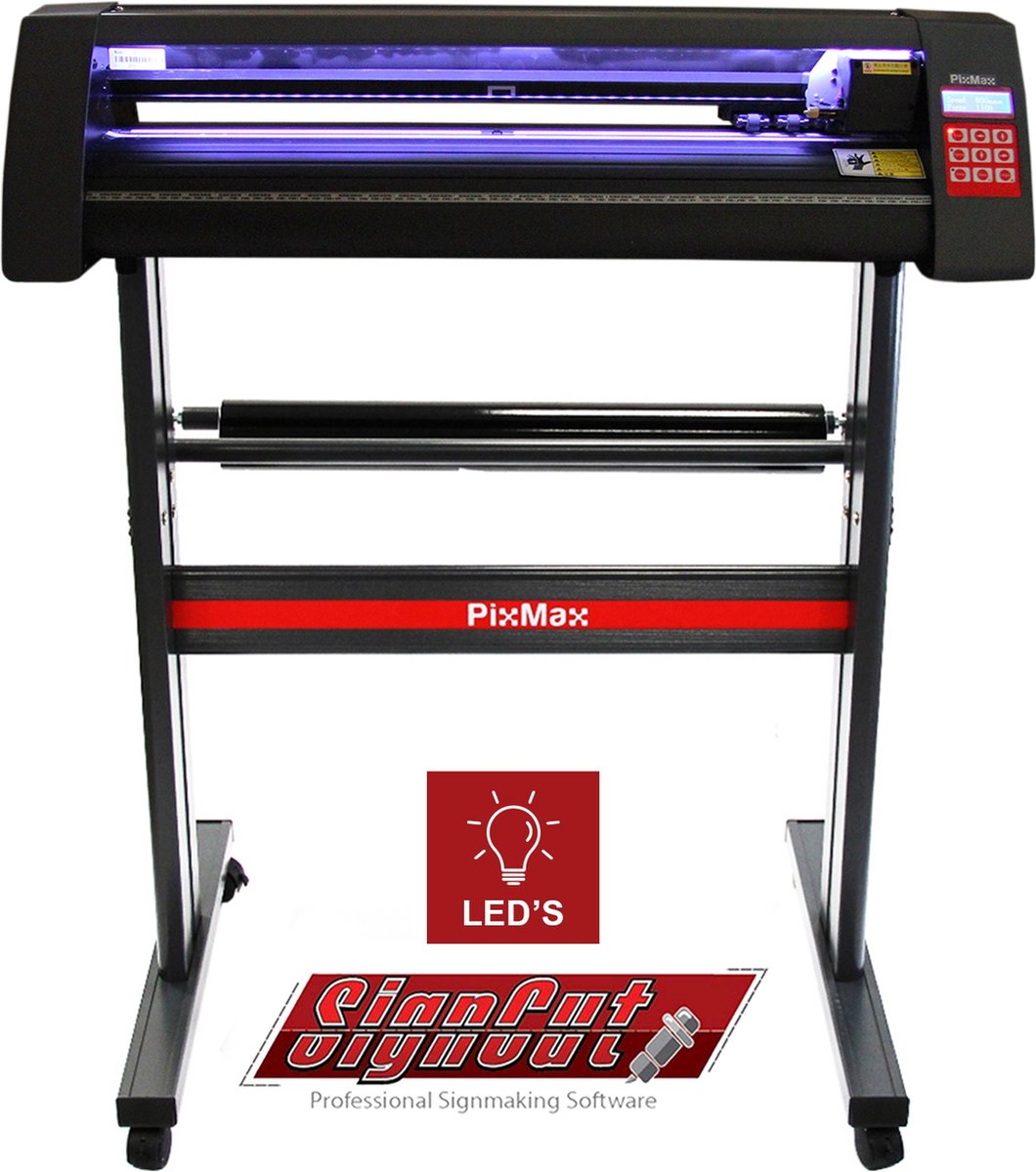 720 Vinyl Snijplotter inclusief standaard, Signcut pro & LED verlichting - ooglasergeleiding - BIRO pennen compartiment - 12 maanden signcut abonnement