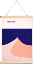 JUNIQE - Posterhanger Dune du Pilat -20x30 /Blauw & Roze