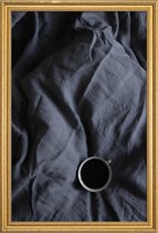 JUNIQE - Poster met houten lijst Coffee Time In Bed- Me & You -30x45