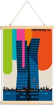 JUNIQE - Posterhanger Hamburg 12 -30x45 /Kleurrijk