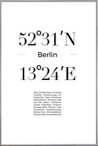 JUNIQE - Poster met kunststof lijst Berlin Icons -20x30 /Wit & Zwart