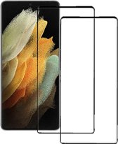 Volledige dekking Screenprotector Glas - Tempered Glass Screen Protector Geschikt voor: Samsung Galaxy S21 Ultra 5G - 2x AR202