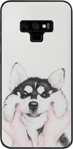 ADEL Siliconen Back Cover Softcase Hoesje Geschikt Voor Samsung Galaxy Note 9 - Husky Hond