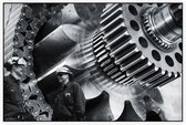 Gear workers - Foto op Akoestisch paneel - 225 x 150 cm