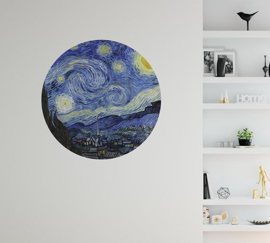 La Nuit étoilée, Vincent van Gogh - Photo sur papier peint Cercle - ⌀ 40 cm