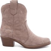 Cowboy Laarzen - Suéde - Taupe / Nude - Maat 40 - Dames - Musthave - Western boots - Smile Favorites - Laarzen