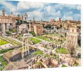 Ruïnes van het Forum Romanum in het oude Rome - Foto op Plexiglas - 90 x 60 cm