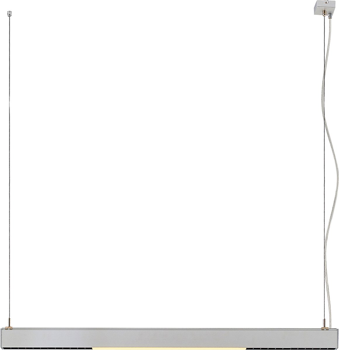 Arcchio - hanglamp - 1licht - aluminium, polycarbonaat - H: 7 cm - zilver, koper - Inclusief lichtbron