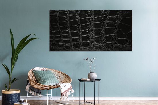 Toile cuir noir imprimé animal 2cm