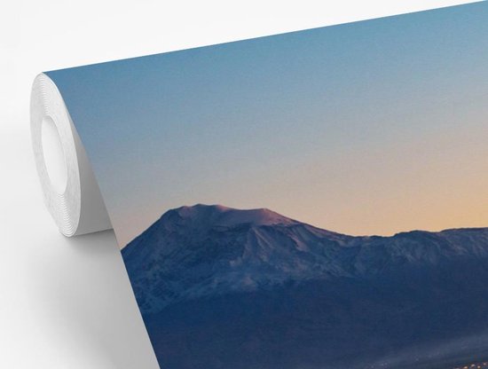 Erevan arménien au crépuscule avec le mont Ararat en Asie papier peint photo vinyle largeur 360 cm x hauteur 240 cm - Tirage photo sur papier peint (disponible en 7 tailles)