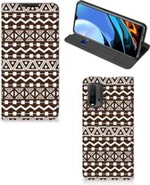Hoesje Xiaomi Poco M3 | Redmi 9T Bookcase Aztec Brown