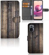 GSM Hoesje Xiaomi Redmi Note 10S | 10 4G | Poco M5s Leuk Case Cadeau voor Mannen Steigerhout