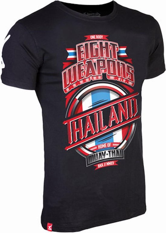 Foto: 8 weapons t shirt mighty thailand muay thai kleding