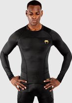 Venum Rashguard G-Fit Compression Shirt L/S Zwart Goud maat XXL