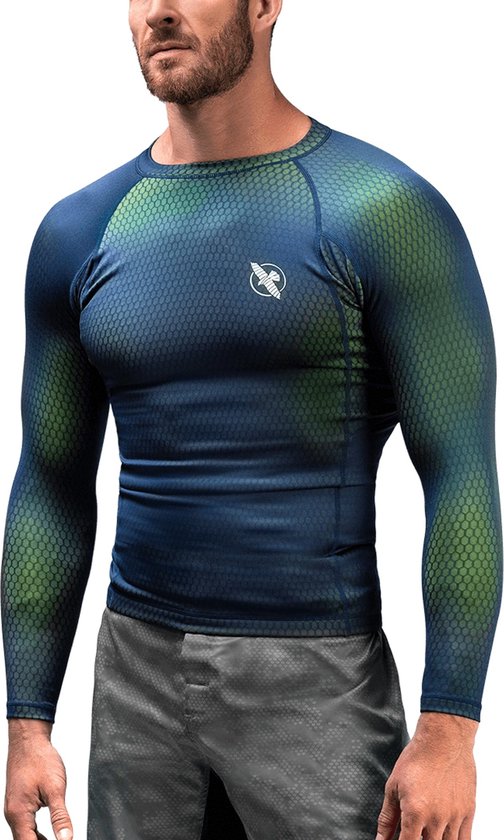 Hayabusa Fusion Rashguard Bleu / Vert Large