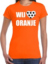 Oranje fan t-shirt voor dames - wij houden van oranje - Holland / Nederland supporter - EK/ WK shirt / outfit 2XL