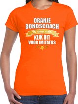 Oranje t-shirt enige echte bondscoach voor dames - Holland / Nederland supporter shirt EK/ WK XXL