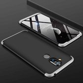 GKK Three Stage Splicing Full Coverage PC Case voor Nokia 8.1 / X7 (Zwart Zilver)