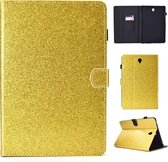 Voor Galaxy Tab S4 10.5 T830 Vernis Glitterpoeder Horizontaal Flip Leren Case met Houder & Kaartsleuf (Goud)