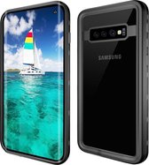 Voor Samsung Galaxy S10 RedPepper transparante stip schokbestendige waterdichte pc + TPU beschermhoes (zwart)