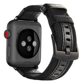 Voor Apple Watch Series 5 en 4 44 mm / 3 en 2 en 1 42 mm nylon horlogeband (zwart)