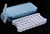 Huishoudelijke siliconen koelbox met deksel IJsblokjesvorm Koelkast Ice Lattice Quick Freezer Levering in willekeurige kleur, maat: 64 raster