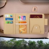 Universele Auto Zonneklep Board Papier Tissue Box CD Storage Case Houder Card Bag Organizer (geel)
