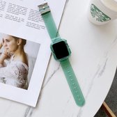 Candy Color transparante TPU horlogeband voor Apple Watch Series 6 & SE & 5 & 4 44 mm (groen)